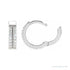 Sapphire Row Natural Diamond Double Pavé Huggie Earrings - 14K White Gold, 1/4 CTW (view 3)