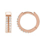 Sapphire Row Lab-Grown Diamond Double Pavé Huggie Earrings - 14K Rose Gold, 1/4 CTW