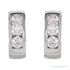 Sapphire Row Natural Diamond Channel-Set Huggie Earrings - 14K White Gold (view 2)