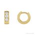 Sapphire Row Natural Diamond Channel-Set Huggie Earrings - 14K Yellow Gold, 10 mm · 1/3 ctw