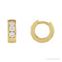 Sapphire Row Natural Diamond Channel-Set Huggie Earrings - 14K Yellow Gold, 10 mm · 1/3 ctw