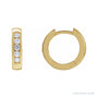 Sapphire Row Natural Diamond Channel-Set Huggie Earrings - 14K Yellow Gold, 14 mm · 1/3 ctw