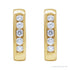 Sapphire Row Natural Diamond Channel-Set Huggie Earrings - 14K Yellow Gold, 14 mm · 1/3 ctw (view 2)