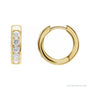 Sapphire Row Natural Diamond Channel-Set Huggie Earrings - 14K Yellow Gold, 14 mm · 5/8 ctw