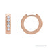 Sapphire Row Natural Diamond Channel-Set Huggie Earrings - 14K Rose Gold, 14 mm · 1/3 ctw