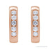 Sapphire Row Natural Diamond Channel-Set Huggie Earrings - 14K Rose Gold, 14 mm · 1/3 ctw (view 2)