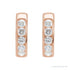 Sapphire Row Natural Diamond Channel-Set Huggie Earrings - 14K Rose Gold, 14 mm · 5/8 ctw (view 2)