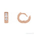 Sapphire Row Natural Diamond Channel-Set Huggie Earrings - 14K Rose Gold (view 3)