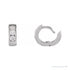 Sapphire Row Natural Diamond Channel-Set Huggie Earrings - Platinum (view 3)