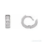 Sapphire Row Natural Diamond Channel-Set Huggie Earrings - Platinum (view 3)