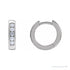 Sapphire Row Natural Diamond Channel-Set Huggie Earrings - Platinum, 14 mm · 1/3 ctw