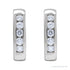 Sapphire Row Natural Diamond Channel-Set Huggie Earrings - Platinum, 14 mm · 1/3 ctw (view 2)