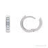Sapphire Row Natural Diamond Channel-Set Huggie Earrings - Platinum, 14 mm · 1/3 ctw (view 3)