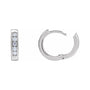 Sapphire Row Natural Diamond Channel-Set Huggie Earrings - Platinum, 14 mm · 1/3 ctw (view 3)