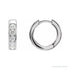 Sapphire Row Natural Diamond Channel-Set Huggie Earrings - Platinum, 14 mm · 5/8 ctw