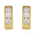 Sapphire Row Lab-Grown Diamond Channel-Set Huggie Earrings - 14K Yellow Gold, 10 mm · 1/3 ctw (view 2)