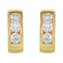 Sapphire Row Lab-Grown Diamond Channel-Set Huggie Earrings - 14K Yellow Gold, 10 mm · 1/3 ctw (view 2)