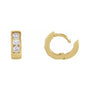Sapphire Row Lab-Grown Diamond Channel-Set Huggie Earrings - 14K Yellow Gold, 10 mm · 1/3 ctw (view 3)