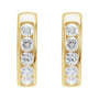 Sapphire Row Lab-Grown Diamond Channel-Set Huggie Earrings - 14K Yellow Gold, 14 mm · 5/8 ctw (view 2)