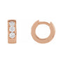 Sapphire Row Lab-Grown Diamond Channel-Set Huggie Earrings - 14K Rose Gold, 10 mm · 1/3 ctw