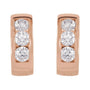 Sapphire Row Lab-Grown Diamond Channel-Set Huggie Earrings - 14K Rose Gold, 10 mm · 1/3 ctw (view 2)