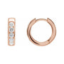 Sapphire Row Lab-Grown Diamond Channel-Set Huggie Earrings - 14K Rose Gold, 14 mm · 5/8 ctw