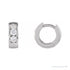 Sapphire Row Lab-Grown Diamond Channel-Set Huggie Earrings - 14K White Gold, 10 mm · 1/3 ctw