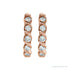 Sapphire Row Natural Diamond Braided Hoop Earrings - 14K Rose Gold (view 2)