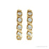 Sapphire Row Natural Diamond Braided Hoop Earrings - 14K Yellow Gold (view 2)