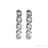 Sapphire Row Natural Diamond Braided Hoop Earrings - 14K White Gold (view 2)