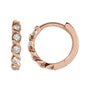 Sapphire Row Lab-Grown Diamond Braided Hoop Earrings - 14K Rose Gold
