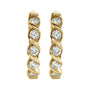 Sapphire Row Lab-Grown Diamond Braided Hoop Earrings - 14K Yellow Gold (view 2)