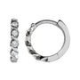Sapphire Row Lab-Grown Diamond Braided Hoop Earrings - 14K White Gold