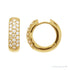 Sapphire Row Natural Diamond French Pavé Thick Huggie Earrings - 14K Yellow Gold, 7/8 CTW