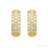Sapphire Row Natural Diamond French Pavé Thick Huggie Earrings - 14K Yellow Gold, 7/8 CTW (view 2)