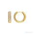 Sapphire Row Natural Diamond French Pavé Thick Huggie Earrings - 14K Yellow Gold