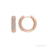 Sapphire Row Natural Diamond French Pavé Thick Huggie Earrings - 14K Rose Gold, 1/2 CTW