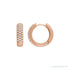 Sapphire Row Natural Diamond French Pavé Thick Huggie Earrings - 14K Rose Gold, 1/3 CTW