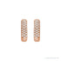 Sapphire Row Natural Diamond French Pavé Thick Huggie Earrings - 14K Rose Gold, 1/3 CTW (view 2)