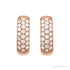 Sapphire Row Natural Diamond French Pavé Thick Huggie Earrings - 14K Rose Gold, 7/8 CTW (view 2)