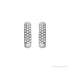 Sapphire Row Natural Diamond French Pavé Thick Huggie Earrings - 14K White Gold, 1/3 CTW (view 2)