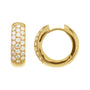 Sapphire Row Lab-Grown Diamond French Pavé Thick Huggie Earrings - 14K Yellow Gold, 7/8 CTW