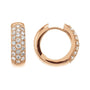 Sapphire Row Lab-Grown Diamond French Pavé Thick Huggie Earrings - 14K Rose Gold, 7/8 CTW