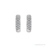 Sapphire Row Lab-Grown Diamond French Pavé Thick Huggie Earrings - 14K White Gold, 1/2 CTW (view 2)