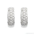 Sapphire Row Lab-Grown Diamond French Pavé Thick Huggie Earrings - 14K White Gold, 7/8 CTW (view 2)