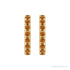 Sapphire Row Natural Gemstone Pavé Huggie Earrings - Citrine, 14K Yellow Gold (view 2)