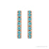 Sapphire Row Natural Gemstone Pavé Huggie Earrings - Zircon, 14K Rose Gold (view 2)