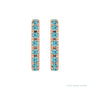 Sapphire Row Natural Gemstone Pavé Huggie Earrings - Zircon, 14K Rose Gold (view 2)
