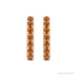 Sapphire Row Natural Gemstone Pavé Huggie Earrings - Citrine, 14K Rose Gold (view 2)