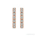 Sapphire Row Natural Gemstone Pavé Huggie Earrings - Diamond, 14K Rose Gold (view 2)